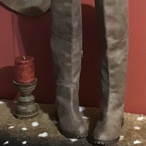 NEW Lucky Brand Tall Suede Taupe 8M